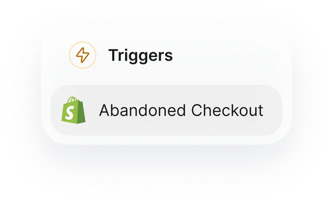 Triggers: abandoned checkout